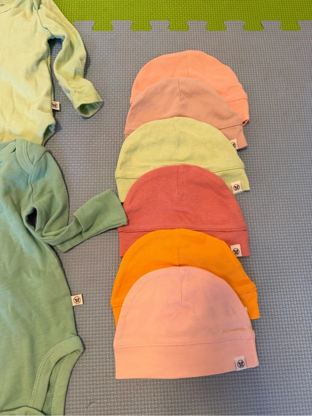 Honest baby colorful hat and onesie bundle